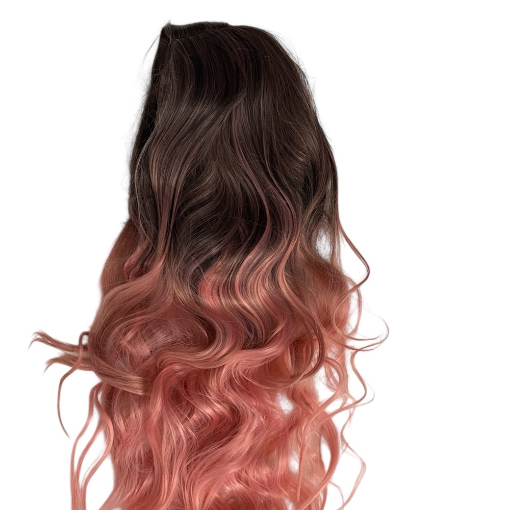 Elegant Ombre Pink Hair wig